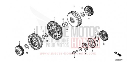 KUPPLUNG (NC700XD) NC700XDD de 2013